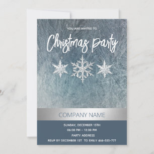 Vinterfrost i snöflingor: Jul party Inbjudningar