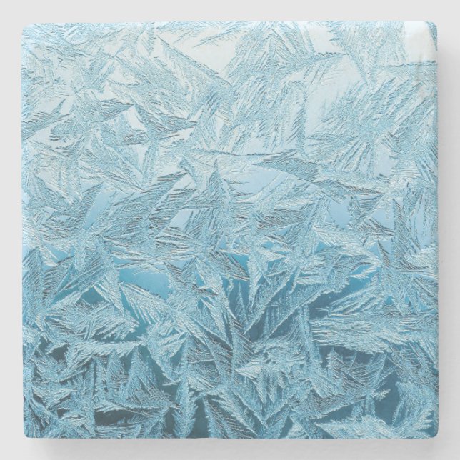 Vinterfrost silverblå is stenkoft stenunderlägg (Framsidan)
