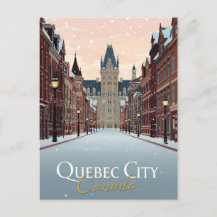 Vintergata i Quebec City Vykort