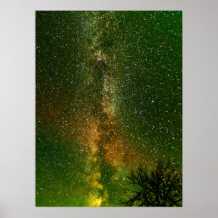 Vintergatan & Aurora Borealis Ontario Kanada Poster