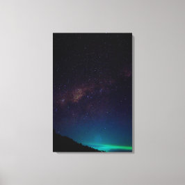 Vintergatan Galax Stjärnig Natt Himmel Celestiala Canvastryck