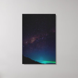 Vintergatan Galax Stjärnig Natt Himmel Celestiala Canvastryck