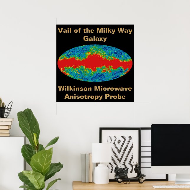 Vintergatan galaxen slöja över WMAP universum Poster (Hemmakontoret)
