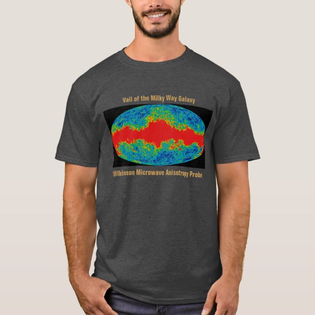 Vintergatsgalaxens slöja över WMAP-universum T Shirt (Framsida)