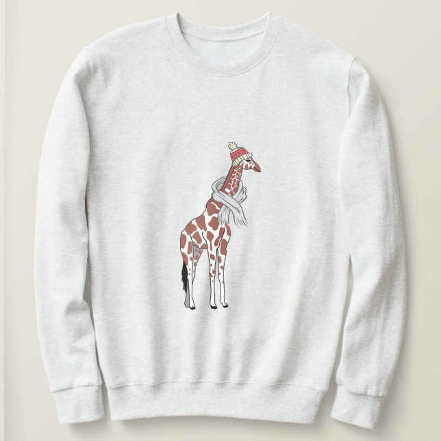 Vintergiraffe plus sötskjorta t shirt (Design framsida)