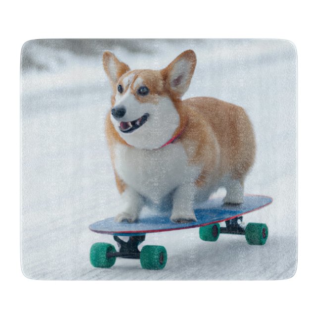 vinterglädje för corgi skateboarding (Framsidan)