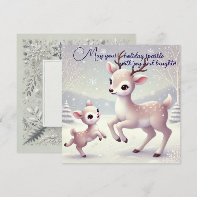 Vinterglädje Kort (Fram/baksida)