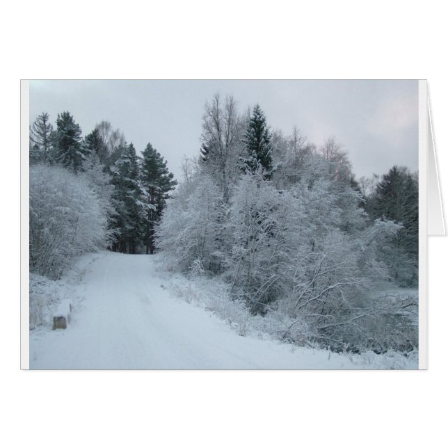 Vinterglädjens snöbryggestoni hälsningskort (Framsidan Horizontal)