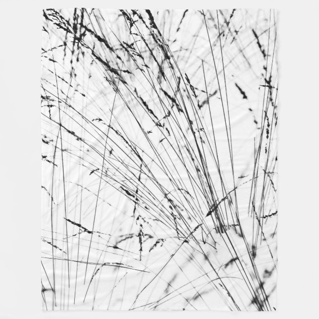 Vintergräs i Snö Fleecefilt (Framsidan)