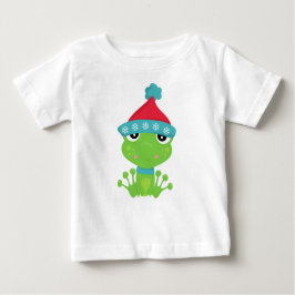 Vintergrodor, cute Frog, Grönt Frog, Scarf, Hat T Shirt