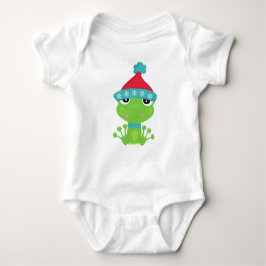 Vintergrodor, cute Frog, Grönt Frog, Scarf, Hat T Shirt