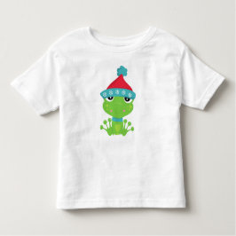 Vintergrodor, cute Frog, Grönt Frog, Scarf, Hat T Shirt