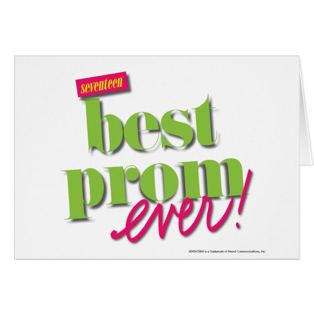 Vintergrön bäst studentbal hälsningskort (Framsidan Horizontal)