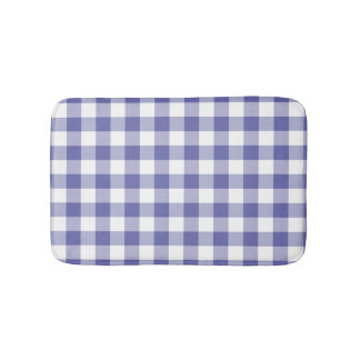 Vintergrön blå gingham-ruta modern mönster     badrumsmatta