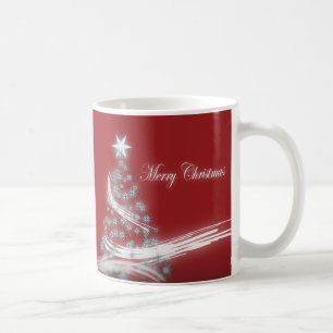 Vintergrön chic jul för festlig stjärna kaffemugg