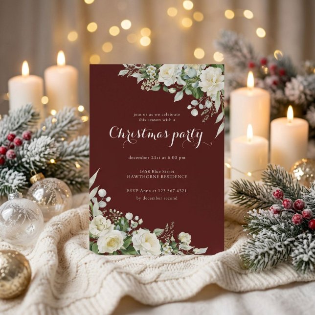Vintergrön julfirande  inbjudningar (Skapare uppladdad)