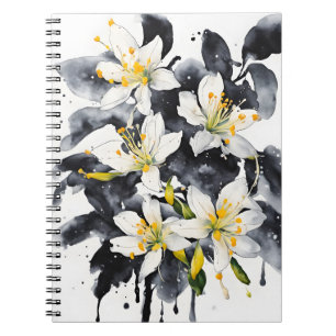 Vintergrön kaprifol - Akvarell blommor Anteckningsbok
