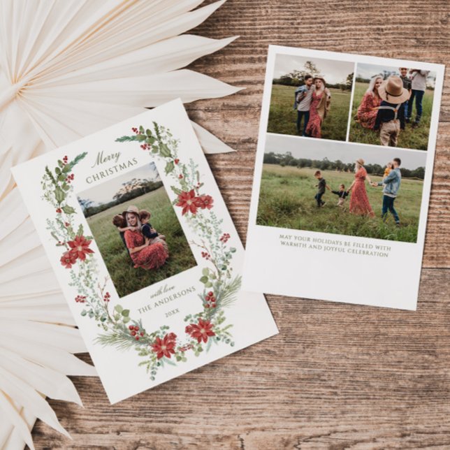 Vintergrön ram julkort (Skapare uppladdad)