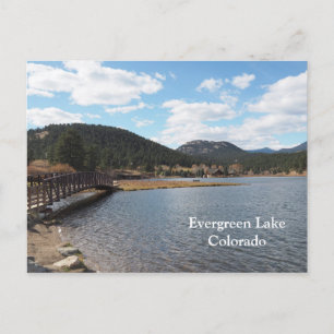 Vintergrön sjö i evergreen, Colorado Vykort