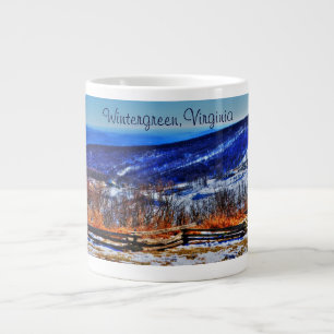 Vintergrön Virginia Mountain Skidort på vintern Jumbo Mugg