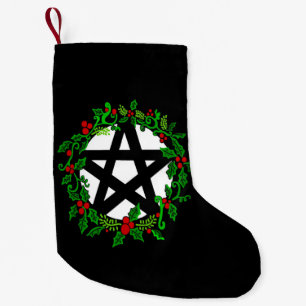 Vintergrön Yule PaganPentacle Liten Julstrumpa