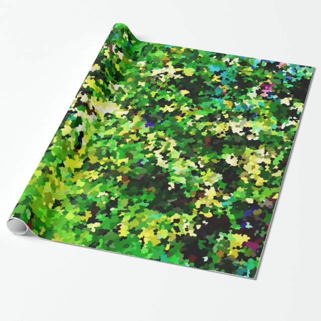 Vintergröna Camo Presentpapper (Utrullad)