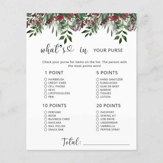 Vintergröna vinter-vassar i din purse babydusch (Framsida)