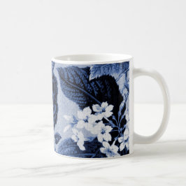 Vintergrönablåttvintage blom- Toile No.1 Kaffemugg