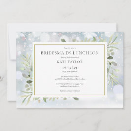 Vintergrönhet Brudtärna Lunchen Inbjudningar