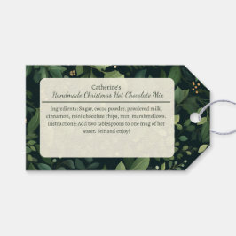 Vintergrönhet Jul Varm Choklad Mix Presentetikett