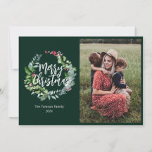 vintergrönhetsfoto julkort