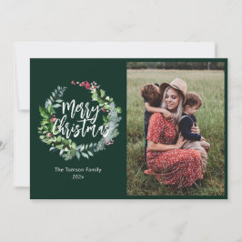 vintergrönhetsfoto julkort