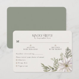 Vintergrönsak Grön Moss RSVP-kort Måltidsalternati OSA Kort