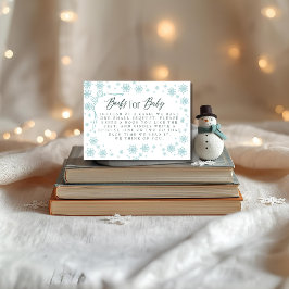 VinterGrönt Bokar för Baby Baby Shower Tilläggskort