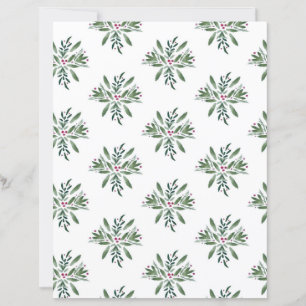 Vintergrönt och bär Scrapbookpapper