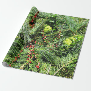 Vintergrönt slående in papper - prärieMileserie Presentpapper
