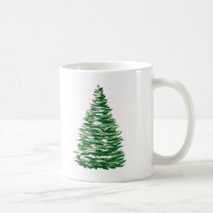 Vintergrönt träd kaffemugg