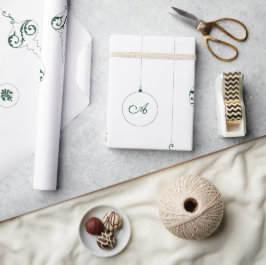 VinterGrönten Monogram Bauble Ornaments jul Presentpapper