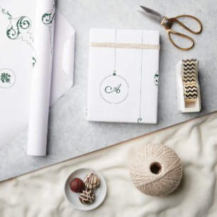 VinterGrönten Monogram Bauble Ornaments jul Presentpapper