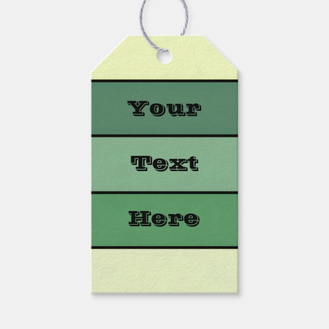 VinterGröntens Gult Rand på vattenfärgens Pappra  Presentetikett (Framsidan)