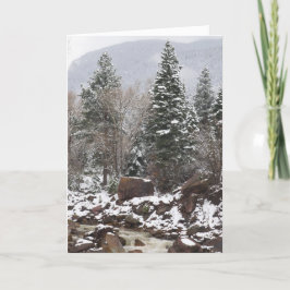 vintergrusskort med snöström helgkort