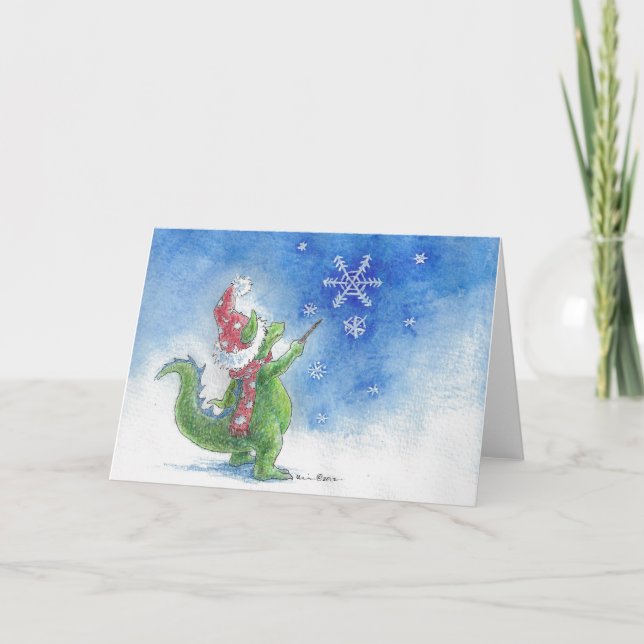Vinterguiden Dragon Greeting Card Kort (Framsida)