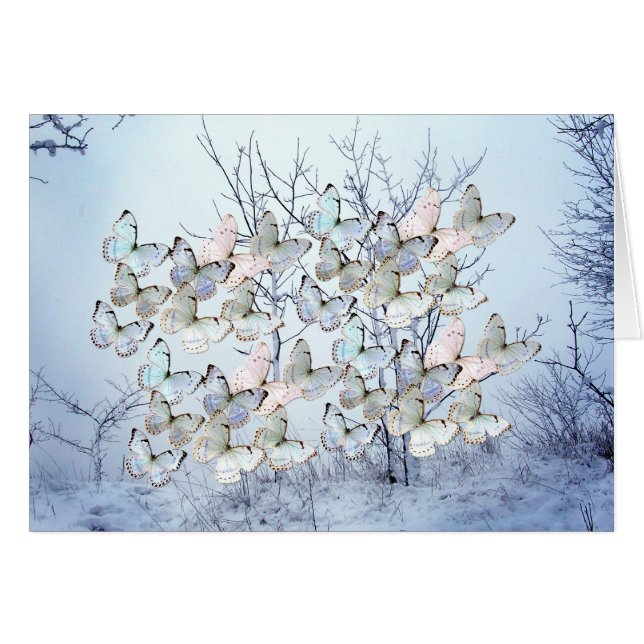 Vinterhägringll Hälsningskort (Framsidan Horizontal)