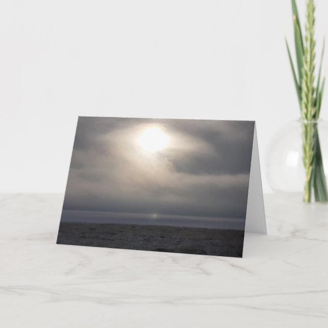 Vinterhälsningskort för Sol Helgkort (Framsida)
