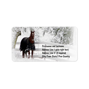 Vinterhäst Adressetikett