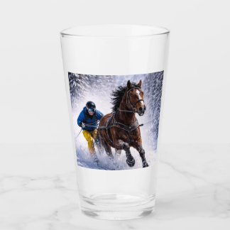 Vinterhäst Drickglas Glaskopp