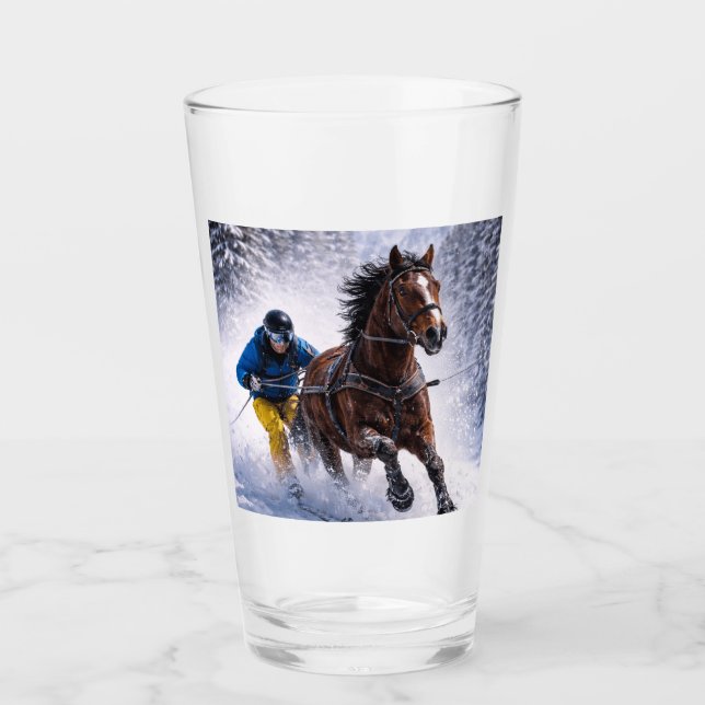 Vinterhäst Drickglas Glaskopp (Framsida)