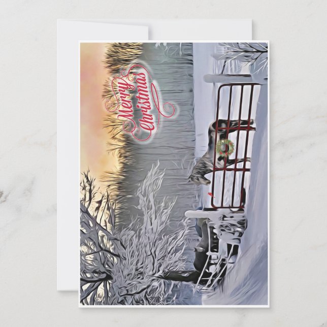 Vinterhäst - julkort (Framsida)