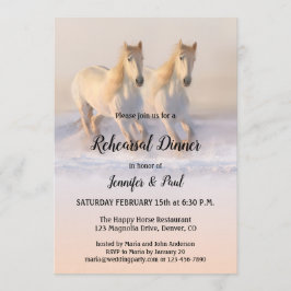 Vinterhästar i Snö Rehearsal Middag-inbjudan Inbjudningar