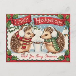 Vinterhedgehog-jul Vykort